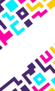 Renkli çizgilere sahip arka plan soyut stil mozaik düz tasarımı şekillendirir.