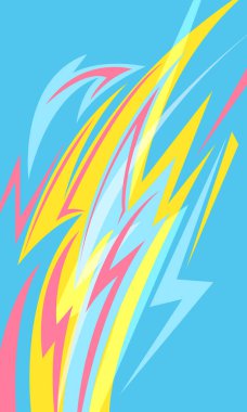 Soyut Renkli Yıldırım Arkaplanı. Yarış ve Otomobil.