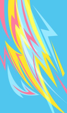 Soyut Renkli Yıldırım Arkaplanı. Yarış ve Otomobil.