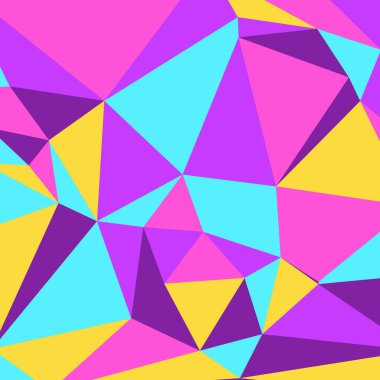 Soyut geometrik arkaplan ve renkli çokgenler. Üçgen çokgenler.