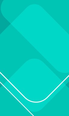 Turkuaz yeşil soyut arkaplan. Dinamik şekiller kompozisyonu. Sancaklar, sunum şablonları ve sosyal medya için vektör illüstrasyonu.