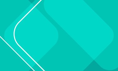 Turkuaz yeşil soyut arkaplan. Dinamik şekiller kompozisyonu. Sancaklar, sunum şablonları ve sosyal medya için vektör illüstrasyonu.