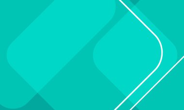 Turkuaz yeşil soyut arkaplan. Dinamik şekiller kompozisyonu. Sancaklar, sunum şablonları ve sosyal medya için vektör illüstrasyonu.