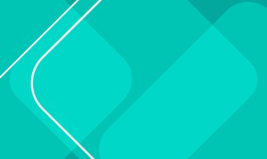 Turkuaz yeşil soyut arkaplan. Dinamik şekiller kompozisyonu. Sancaklar, sunum şablonları ve sosyal medya için vektör illüstrasyonu.