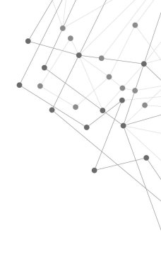 Soyut geometrik arkaplan ve noktaları ve çizgileri birleştiren web sitesi başlığı veya afiş tasarımı. Genel ağ bağlantısı. Metnin için pleksus arkaplanı ve alanı olan dijital teknoloji