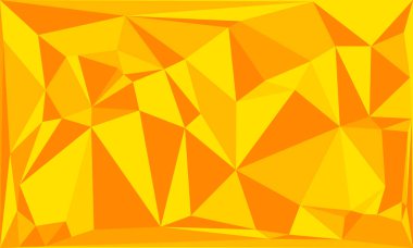 Soyut geometrik arkaplan, sarıdan turuncuya çokgenler. Üçgen çokgenler.