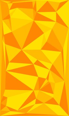 Soyut geometrik arkaplan, sarıdan turuncuya çokgenler. Üçgen çokgenler.