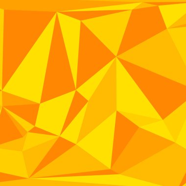 Soyut geometrik arkaplan, sarıdan turuncuya çokgenler. Üçgen çokgenler.