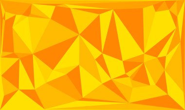 Soyut geometrik arkaplan, sarıdan turuncuya çokgenler. Üçgen çokgenler.