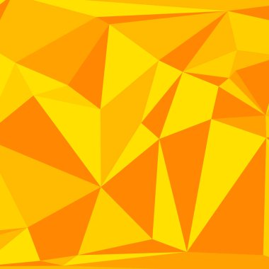 Soyut geometrik arkaplan, sarıdan turuncuya çokgenler. Üçgen çokgenler.