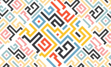 Renkli çizgili, kusursuz vektör kalıpları. Soyut dikişsiz desen, geometrik arkaplan, basit stil tekstil, afişler, duvar kağıtları, ambalajlar için harika. vektör tasarımı.