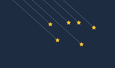 Kayan yıldız arkaplanı basit düz resimleme