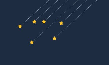 Kayan yıldız arkaplanı basit düz resimleme