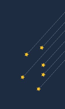 Kayan yıldız arkaplanı basit düz resimleme