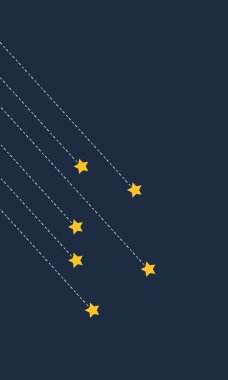 Kayan yıldız arkaplanı basit düz resimleme