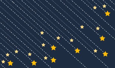 Kayan yıldız arkaplanı basit düz resimleme