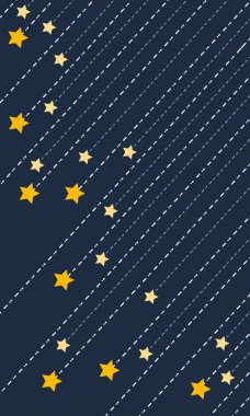 Kayan yıldız arkaplanı basit düz resimleme