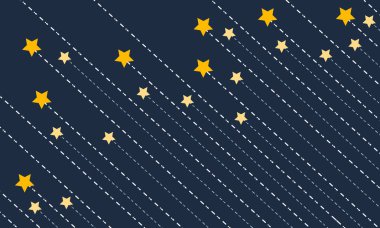 Kayan yıldız arkaplanı basit düz resimleme