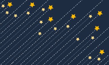 Kayan yıldız arkaplanı basit düz resimleme