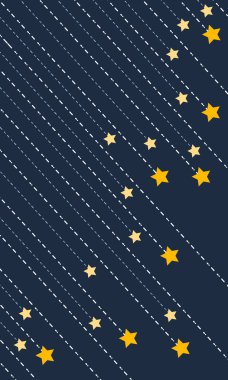 Kayan yıldız arkaplanı basit düz resimleme