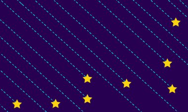 Kayan yıldız arkaplanı basit düz resimleme