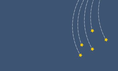 Kayan yıldız arkaplanı basit düz resimleme