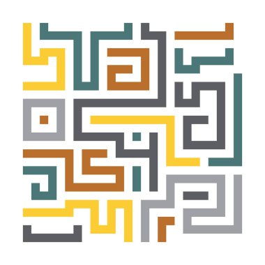 Renkli çizgilere sahip arka plan soyut mozaik düz kare tasarımı şekillendirir.