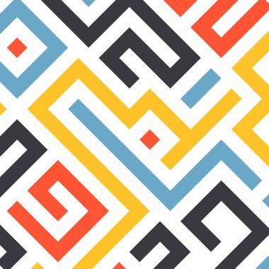 Renkli çizgilere sahip arka plan soyut mozaik düz kare tasarımı şekillendirir.