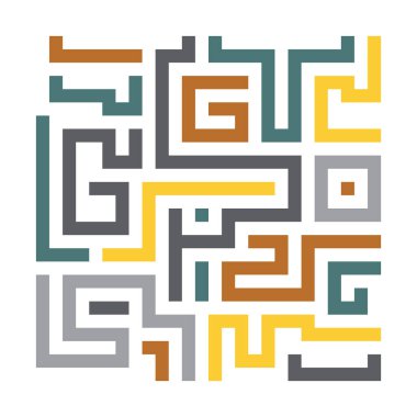 Renkli çizgilere sahip arka plan soyut mozaik düz kare tasarımı şekillendirir.