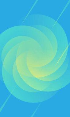 Mavi gradyan soyut arkaplan. Sarı daire dairesel şekiller bileşim uzayını oluşturur. Arka plan için uygun, iniş sayfası, duvar kağıdı, ev ekranı, tema. vektör 10