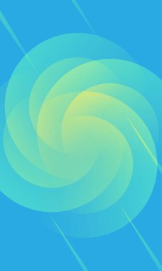 Mavi gradyan soyut arkaplan. Sarı daire dairesel şekiller bileşim uzayını oluşturur. Arka plan için uygun, iniş sayfası, duvar kağıdı, ev ekranı, tema. vektör 10