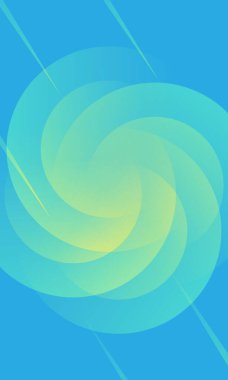 Mavi gradyan soyut arkaplan. Sarı daire dairesel şekiller bileşim uzayını oluşturur. Arka plan için uygun, iniş sayfası, duvar kağıdı, ev ekranı, tema. vektör 10