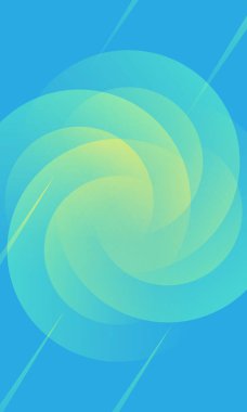 Mavi gradyan soyut arkaplan. Sarı daire dairesel şekiller bileşim uzayını oluşturur. Arka plan için uygun, iniş sayfası, duvar kağıdı, ev ekranı, tema. vektör 10