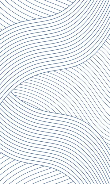 Beyaz zemin üzerinde soyut mavi çizgiler eğrisi dalgaları. Asgari tarz konsept. Vektör illüstrasyonu