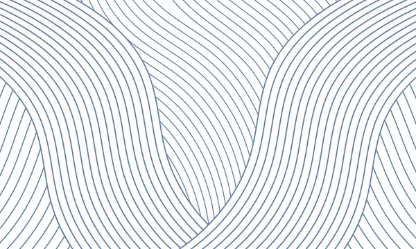 Beyaz zemin üzerinde soyut mavi çizgiler eğrisi dalgaları. Asgari tarz konsept. Vektör illüstrasyonu