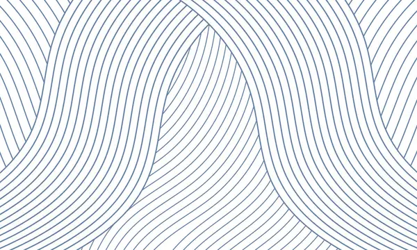 Beyaz zemin üzerinde soyut mavi çizgiler eğrisi dalgaları. Asgari tarz konsept. Vektör illüstrasyonu