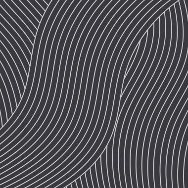 Siyah beyaz arkaplan, çizgi dalgaları, soyut duvar kağıdı, vektör tasarımı 