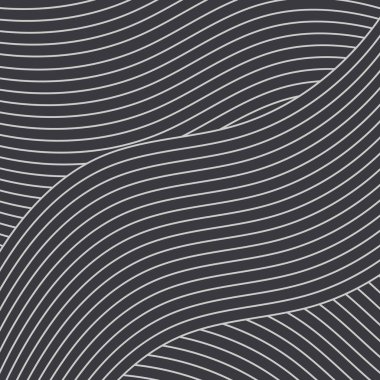 Siyah beyaz arkaplan, çizgi dalgaları, soyut duvar kağıdı, vektör tasarımı 