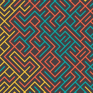 Arka planda dikişsiz çizgi teknolojisi kahverengi renkte soyut. İç Dokular