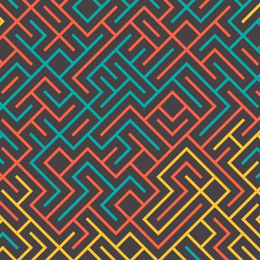 Arka planda dikişsiz çizgi teknolojisi kahverengi renkte soyut. İç Dokular