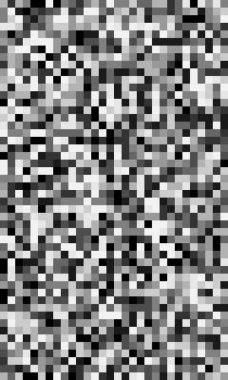 Kusursuz desenler pikselin karesini alır. Siyah beyaz arka plan. Tasarımın için pankart. Geometrik stil. Mozaik şebekesi. Soyut kareler arkaplanı. 