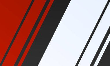 Çapraz çizgileri olan parlak uzayda kırmızı beyaz ve siyah arkaplan katmanı süslemeyi etkiler. Web afişi, el ilanı, kart veya spor için modern grafik tasarım biçimi biçimi kavramı.