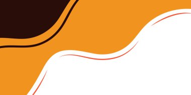 Soyut arkaplan geometrik turuncu. Dalgalar kahverengi renkli pankartı şekillendirir. İş ve sunum