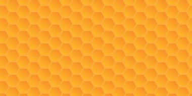 Geometrik bal peteği arkaplanı. Turuncu gradyan. Kusursuz altıgen deseni.