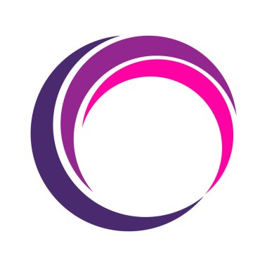 İş ve şirket için mor ve pembe daire logosu