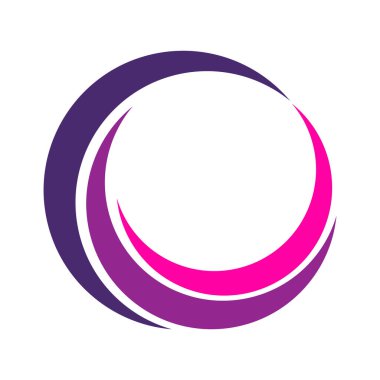 İş ve şirket için mor ve pembe daire logosu