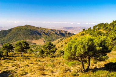 İspanya 'nın Alicante yakınlarındaki tepeleri olan resim manzarası.
