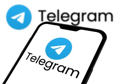 Chittagong, Bangladesh- 28 September 2024: Telegram Logo is displayed on smartphone. clipart