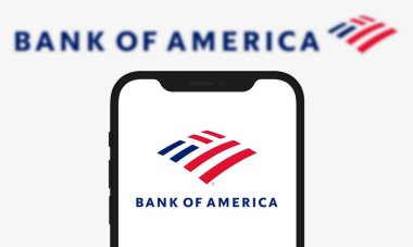 Chittagong, Bangladesh- 04 October 2024: Bank of America Logo is displayed on smartphone. financial company. clipart