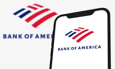 Chittagong, Bangladesh- 04 October 2024: Bank of America Logo is displayed on smartphone. financial company. clipart